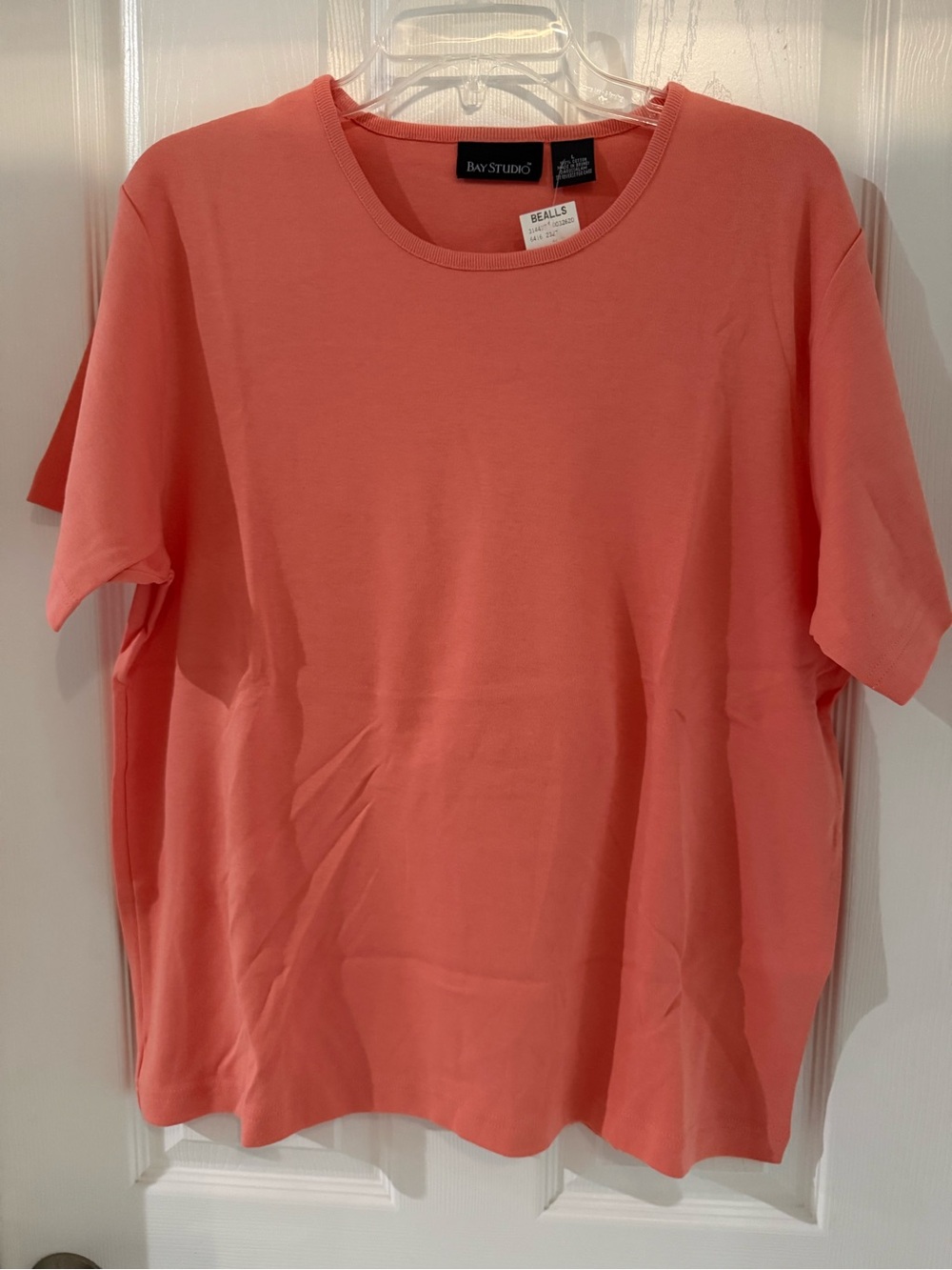 Bay Studio Coral Crewneck Short-Sleeve Top L